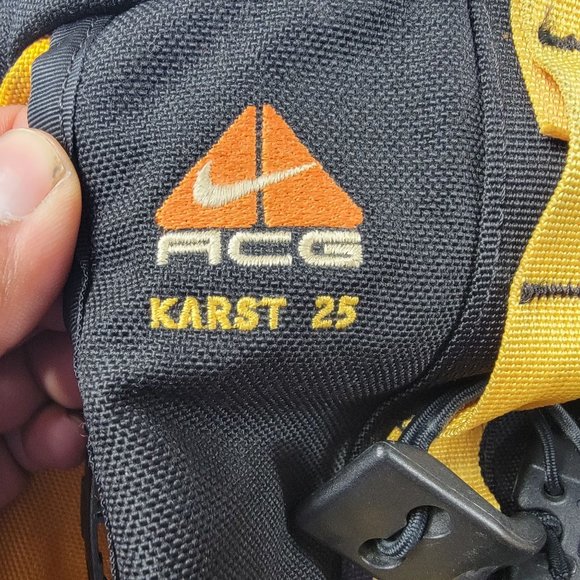 Nike ACG Karst 25 Black Yellow Hiking Mountaineering Backpacks Camping Outdoors - Picture 9 of 9
